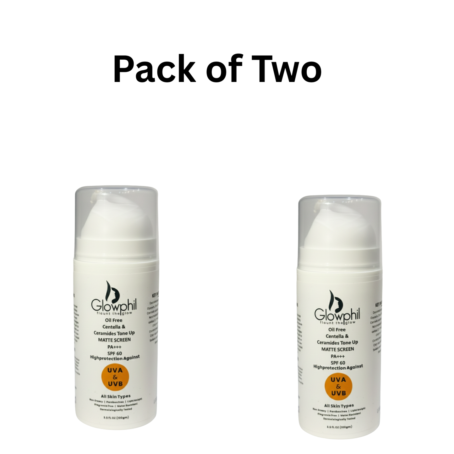 Pack of Two Oil-Free Centella & Ceramides Tone-Up Matte Screen