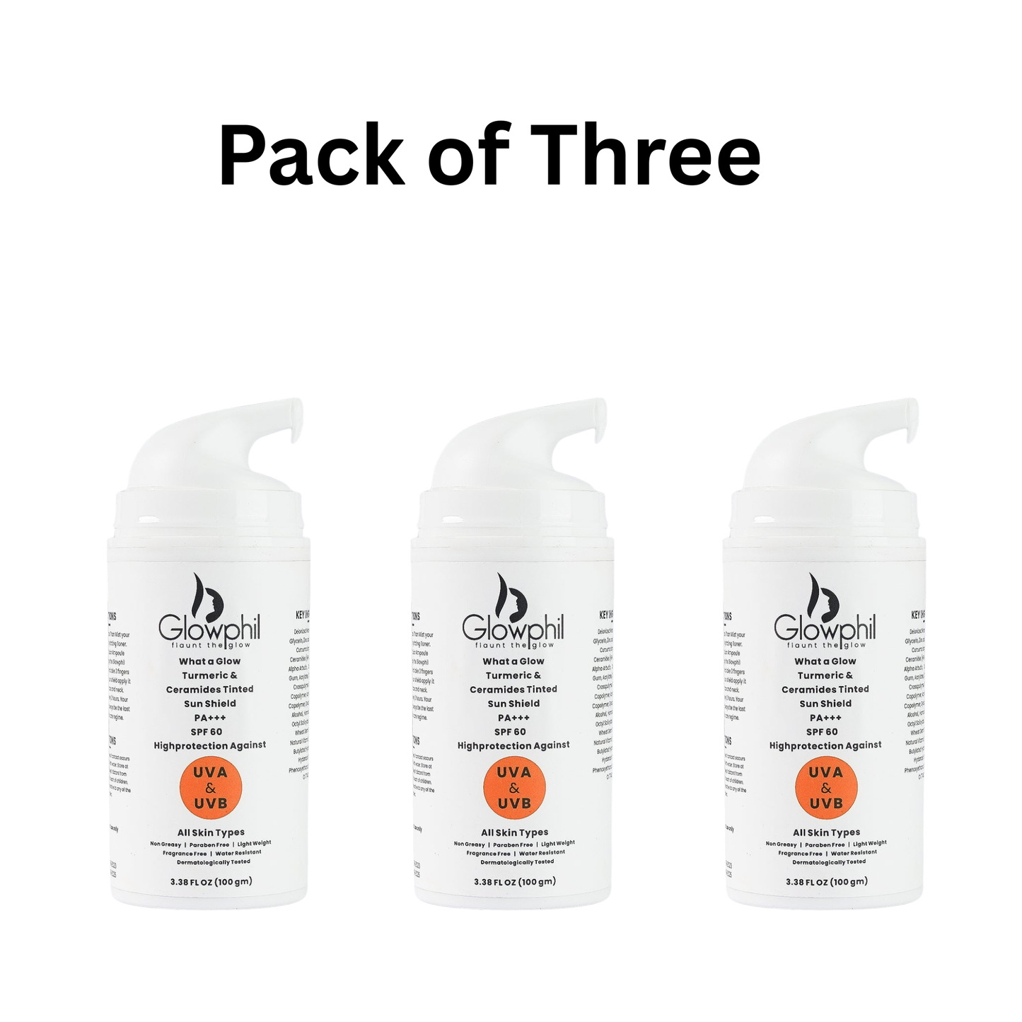 Pack of three sunscreen