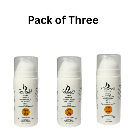 Pack of THREE Oil-Free Centella & Ceramides Tone-Up Matte Screen (Copy)