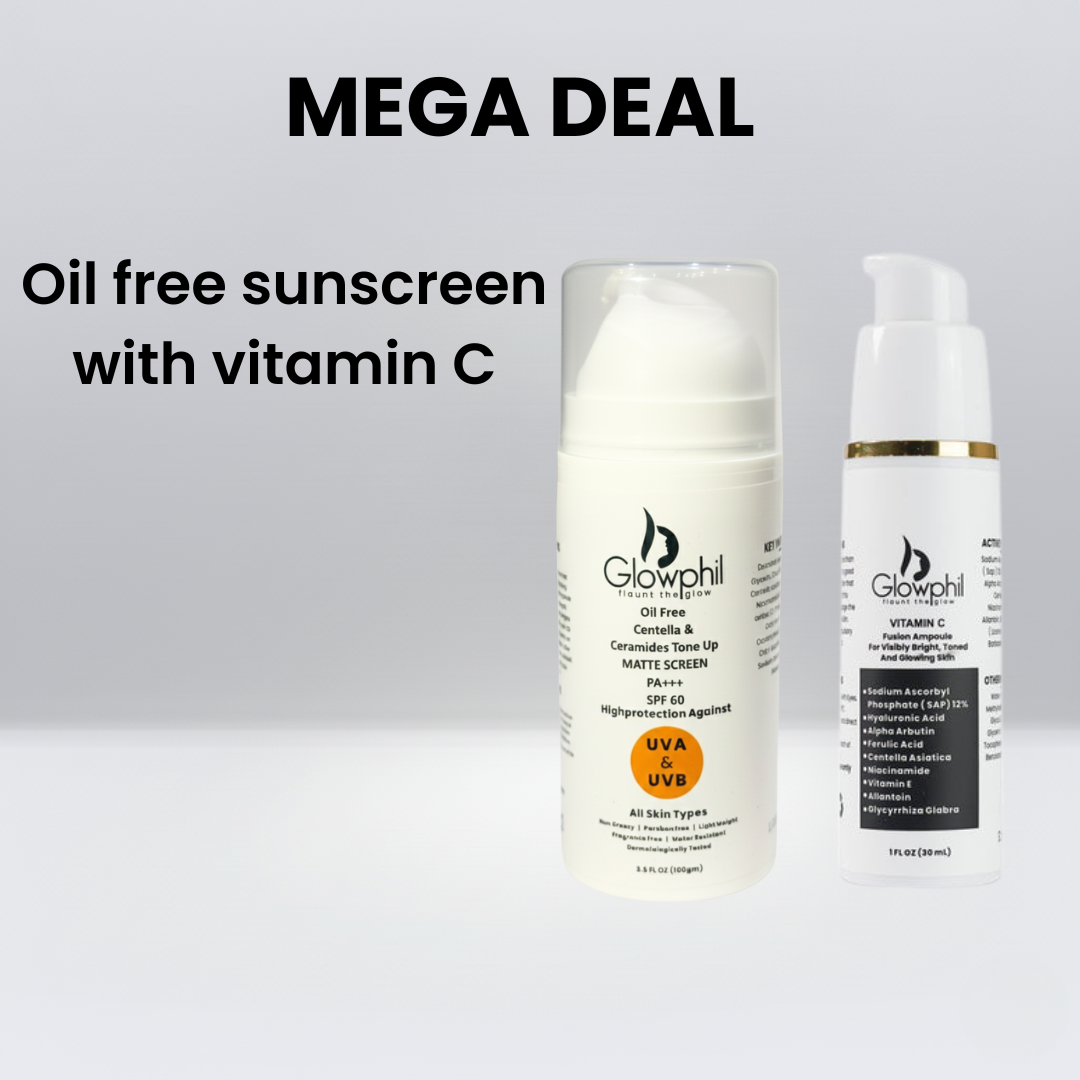Oil free sunscreen with vitamin C